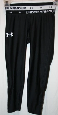 Pantalones de compresión ajustados Under Armour Cold Gear capa base juvenil pequeños negros YSM Foto 1 de 3