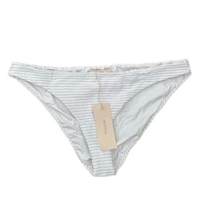 Eberjey White $88 Waves Annia Bikini Bottom Medium - Picture 1 of 2