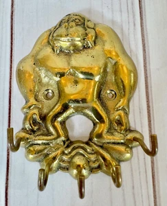 Gorilla Solid Brass Wall Key Holder Hooks - Picture 1 of 2