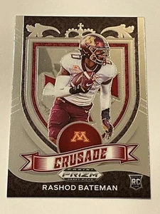 2021 Prizm Draft Picks Football - Rashod Bateman RC - Minnesota Golden Gophers - Picture 1 of 2
