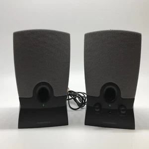 Vintage Harmon/Kardon Multimedia PC Computer Speakers Black Tested No Power Cord - Picture 1 of 10