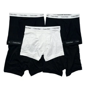 Calvin Klein Men's Size Large Black & White Cotton Stretch 5-Pack Boxer Brief - Picture 1 of 5