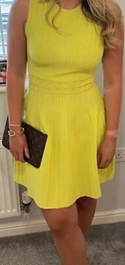 Ted Baker London Dress Lime / Yellow Color Size 1 UK 8 - 10 - Picture 1 of 7