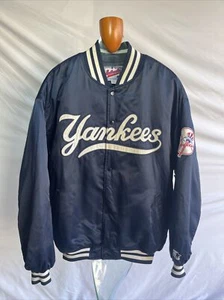 Vintage Men's Starter Authentic Diamond Collection New York Yankees Satin Jacket - Picture 1 of 13