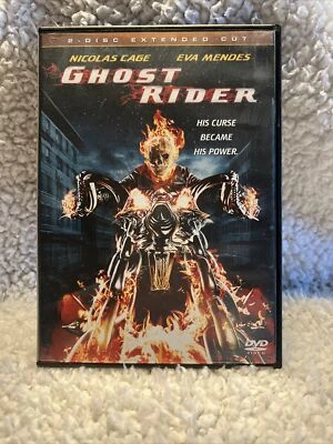 GHOST RIDER (DVD, 2007, 2-Disc Set, Extended Cut) Nicolas Cage, Eva Mendes - Image 1 of 3