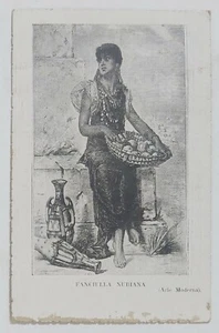 18699 Cartolina - fanciulla nubiana - VG 1901 - Picture 1 of 4