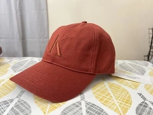 Calvin Klein CK Embroidered Logo Baseball Cap Unisex Hat NWT deep scarlet - Picture 1 of 5