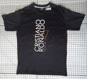 Ronaldo T Shirt Black With White and Gold Text Size XL New with Tags - Picture 1 of 10