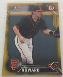 2016 BOWMAN DRAFT GOLD #BD-72 RYAN HOWARD 6/50 - Foto 1 di 1