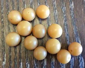 Vintage Aged Rustic Orange Mixed Round Old Lucite Bead Lot - Picture 1 of 4