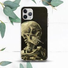 Van Gogh Skeleton With Cigarette Case For iPhone X SE 11 12 13 14 15 Pro Max XR