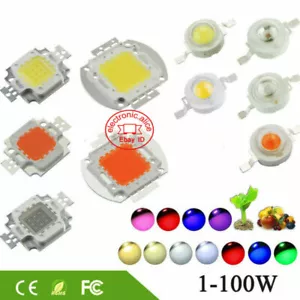 Chip LED de alta potencia 1W-100W COB SMD LED cuentas blancas RGB UV crecimiento espectro completo - Imagen 1 de 5