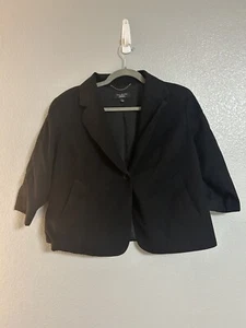 Talbots schwarzer Blazer Sakko Büro Lagenlook Anzug Gr. 14 W - Bild 1 von 4