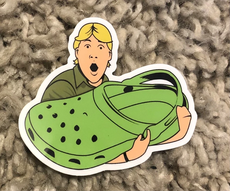 Steve Irwin Vinyl Croc Sticker - Image 1 of 1