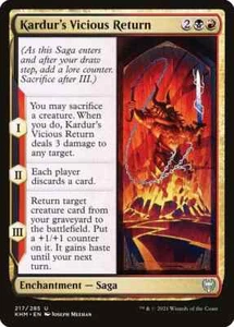 KARDUR'S VICIOUS RETURN X 4 N/M- KALDHEIM MAGIC THE GATHERING - Imagen 1 de 1