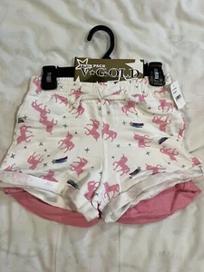 Girl’s Size 7 V-Gold Shorts (2) - Picture 1 of 2