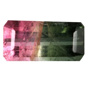 1.50 ct Octagon Cut (10 x 5 mm) Unheated / Untreated Watermelon Tourmaline - Picture 1 of 2