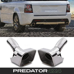 CHROME EXHAUST TAIL PIPE TAILPIPE PAIR FOR RANGE ROVER SPORT DIESEL L320 10-13 - Afbeelding 1 van 9