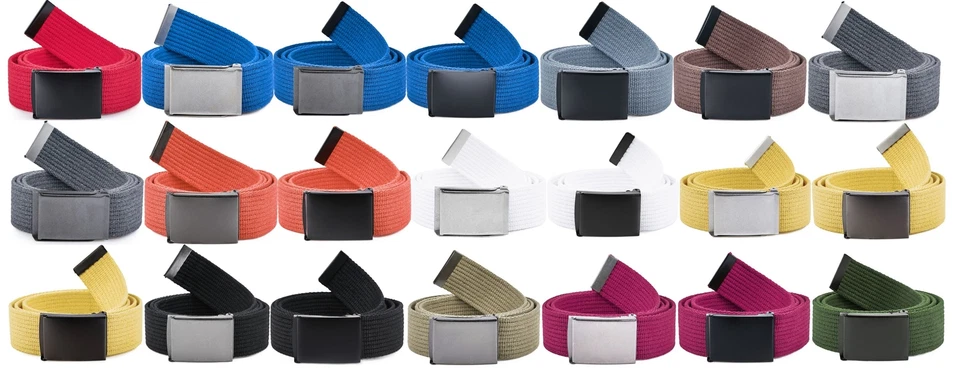 Ladeheid Herren Gürtel Stoffgürtel 120cm x 4cm P10 Männergürtel Herrengürtel