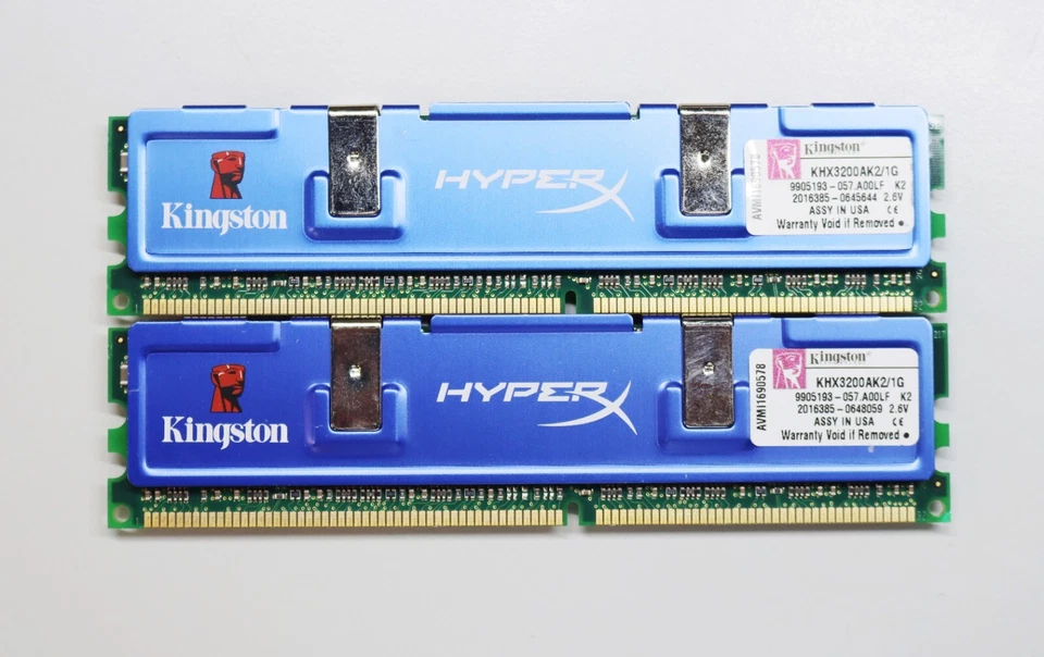 Kingston HyperX KHX3200AK2/1G Kit 1GB (2x512MB) PC-3200U DDR-400 CL2 #8154 - Bild 1 von 1