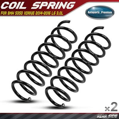 2x Muelles helicoidales traseros para BMW 535d xDrive 2014-2016 L6 3,0 L excepto accionamiento adaptativo Foto 1 de 4