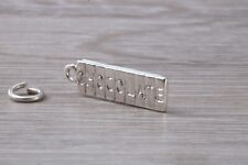 Chocolate Bar Charm Made From Solid Sterling Silver