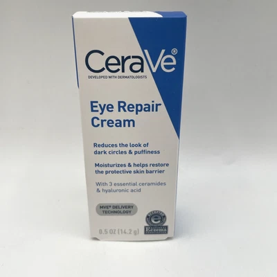 Crema reparadora de ojos CeraVe crema debajo de los ojos para hinchazón y bolsas 0,5 oz paquete de 1 Foto 1 de 4