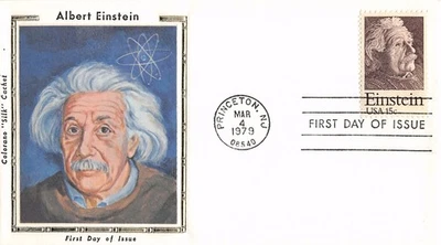 Albert Einstein FDC Colorano Silk First Day Cover Scott Stamp #1774 - Image 1 of 4
