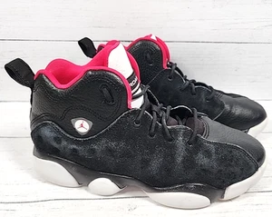 Jordan Jumpman Team 2 PS 'Black Rush Pink' Size 3Y Kids Sneaker AQ2796 006 - Picture 1 of 23