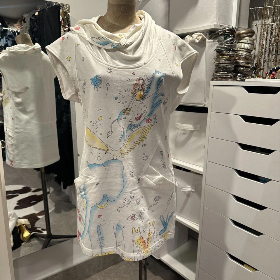 Mini Vestido Tsumori Chisato Caprichoso Ilustrado Nuevo con Etiquetas Foto 1 de 4