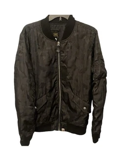 Bape Jacquard Black Camo Bomber Jacket - Picture 1 of 4