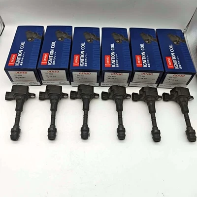6x DENSO UF349 Ignition Coil 673-4023 For Nissan Pathfinder Maxima 22448-8J115 - Image 1 of 4