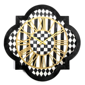 Brand New Mackenzie-Childs Courtly Check Tile Wall Clock 19.75in - Picture 1 of 3