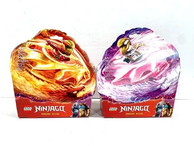 NEW SEALED 2 LEGO NINJAGO SETS 71823 71824 KAI SORA DRAGON SPINJITZU SPINNER - Image 1 of 2