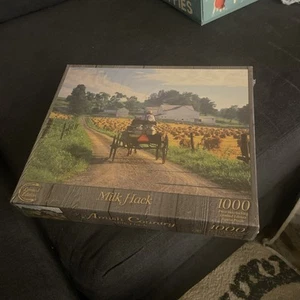 Jigsaw Puzzle 1000 Pieces 20" x 27" Doyle Yoder Milk Hack Amish Scene Limited Ed - Picture 1 of 5