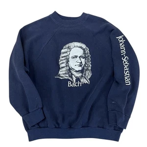 Felpa vintage Johann Sebastian Bach compositore musicale anni 80 taglia grande - Foto 1 di 3