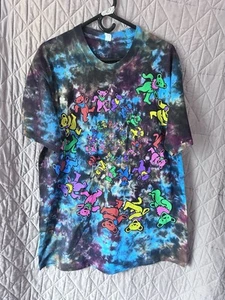 Men’s Grateful Dead “Spiral Bears” Dancing Bears Tie Dye T-shirt Size XL New - Picture 1 of 2