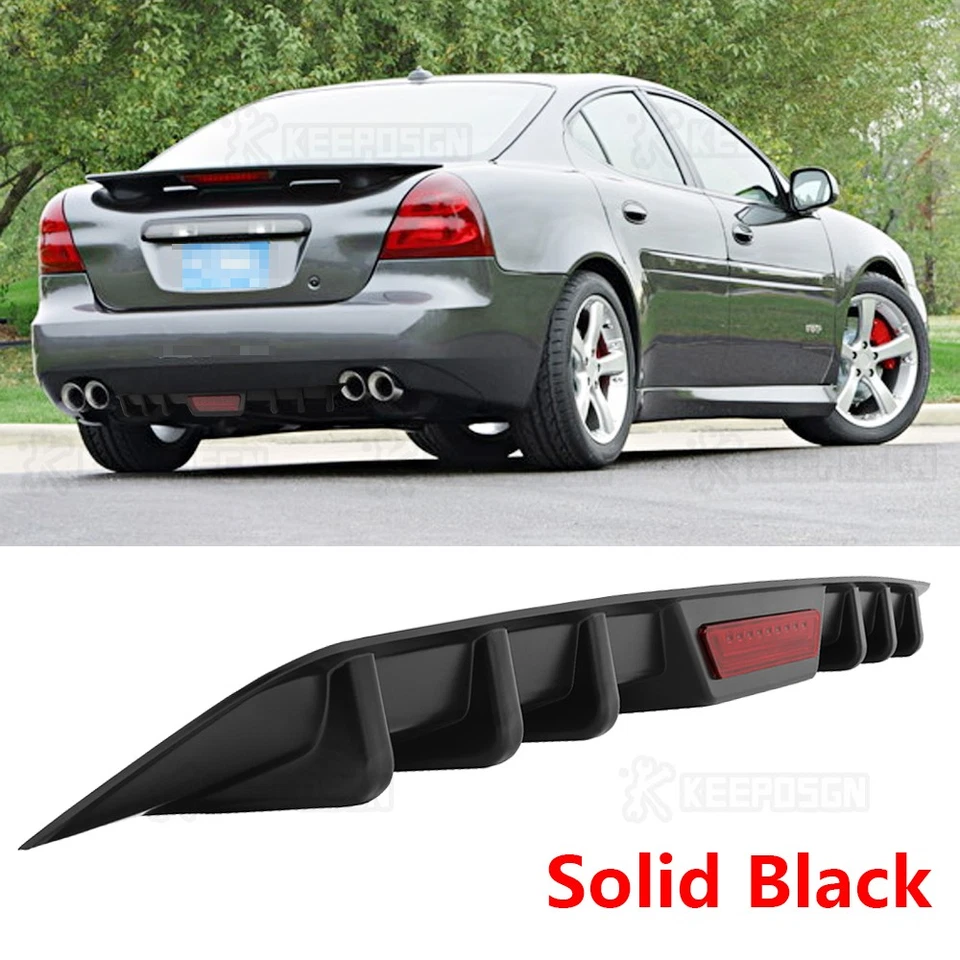 For Pontiac Grand Prix ABS Glossy Shark Fin Rear Diffuser Bumper Spoiler Lip - Image 1 of 4