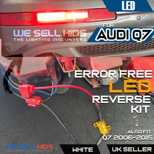 LED REVERSE WHITE BULBS AUDI Q7 2006-2015 T15 W15W + RESISTORS PLUG AND PLAY SET - Picture 1 of 3
