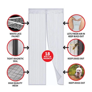 Magic Curtain Door Mesh Magnetic Fastening Mosquito Fly Bug Insect Net Screen  - Picture 1 of 8