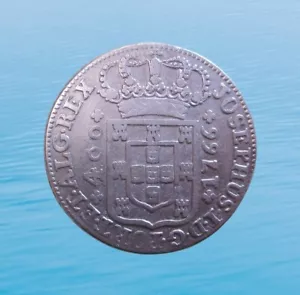 PORTUGAL 400 REIS CRUZADO 1766 SILVER RULER JOSÉ I KM 255.1 #6445# - Picture 1 of 2