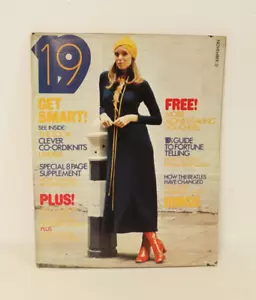 Vintage 19 Magazine Fashion & Women's November 1969 Beatles Ringo Starr Intact - Picture 1 of 13