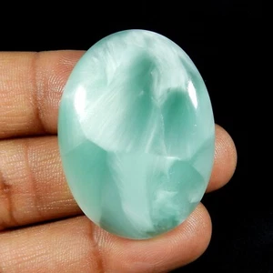 Sky Blue Larimar Pattern Hemimorphite Gemstone Oval Shape Cabochon 67 Cts #10351 - Picture 1 of 6