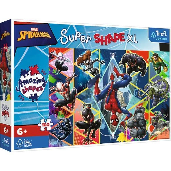 Puzzle 160el XL Super Forma Marvel Spiderman 50024 Trefl Foto 1 de 1