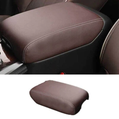 Protetor de caixa de apoio de braço de carro couro marrom para Infiniti QX60 JX35 2013-2021 - Imagem 1 de 4