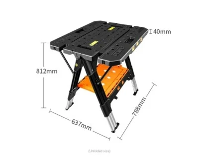 Woodworking Folding Workbench Multifunctional Mobile Portable Small Household - Image 1 of 4