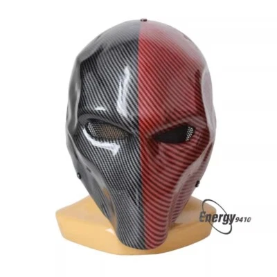 Halloween Mask Masked Ball Mystery Person GFRP Full Face Protection Wire Eye 1PC - Image 1 of 4