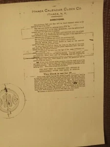 Ithaca Calendar Clock Label Reprint(copy) 1c - Picture 1 of 2