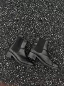 Chanel 2010 Vintage Botines Cuero Negro Raro Lujo - Imagen 1 de 8