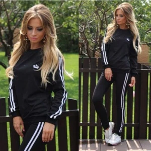 Chándal De 2 Piezas Conjunto Para Mujeres Sudadera Y Pantalones Moda Deportivos - Imagen 1 de 15